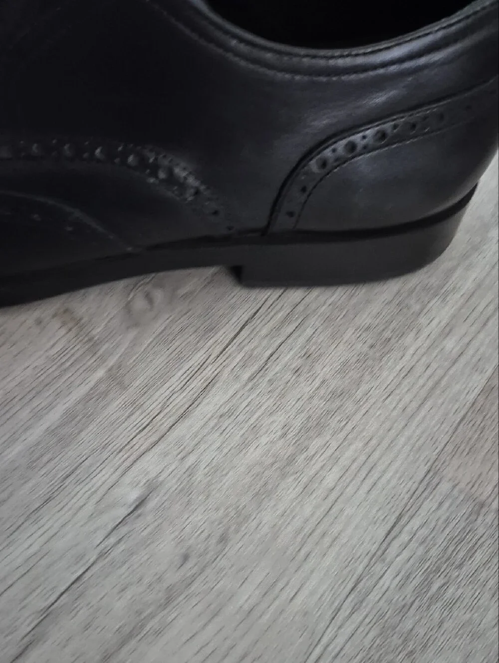 Cole Haan Black Leather Wingtip Oxford Shoes